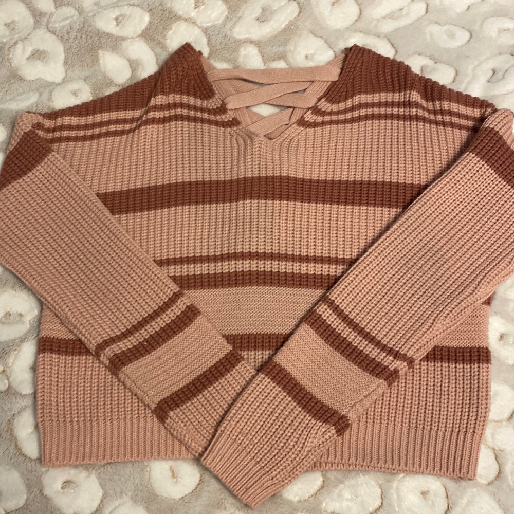 Pink Striped Sweater